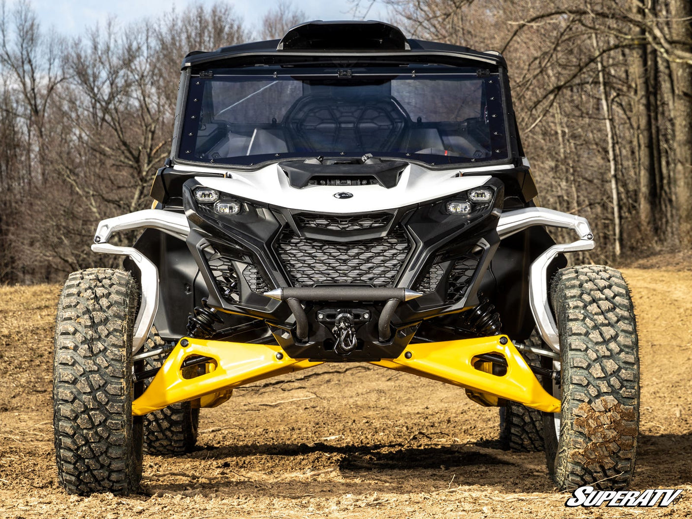 Photo of SuperATV Can-Am Maverick R MaxDrive Power Flip Windshield by SuperATV - Premium Windshields for UTVs / Side by Sides
