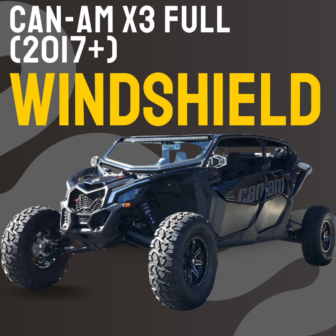 Photo of Can-Am X3 Full Glass Windshield (2017+) by Dirt Warrior Accessories - Premium Windshields for UTVs / Side by Sides