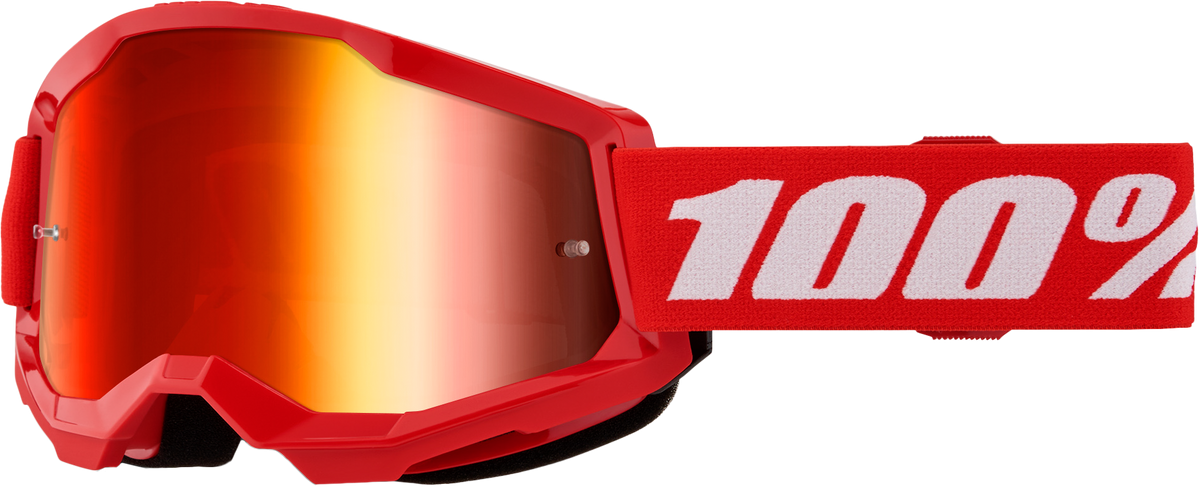 100% Strata 2 Goggles - Red Mirror Red Lens