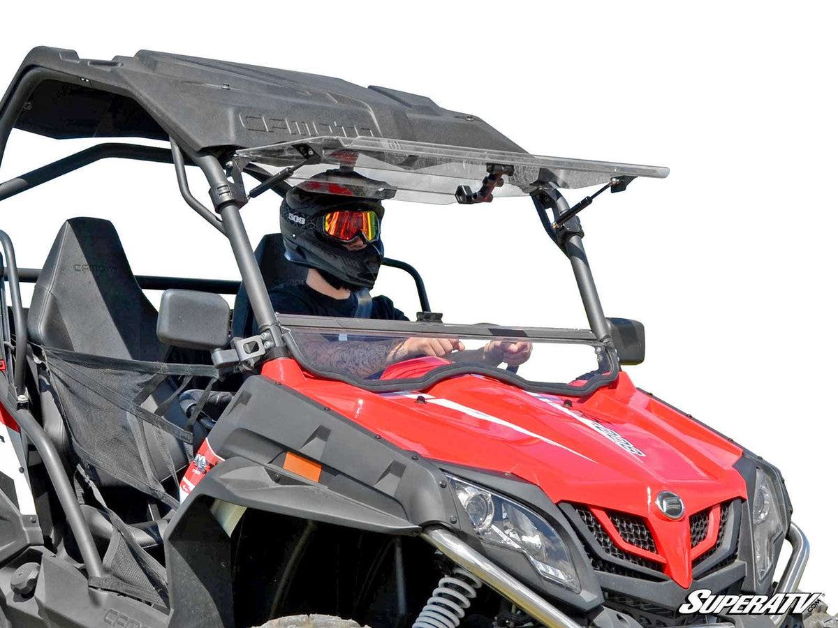 Photo of SuperATV CFMOTO ZForce Scratch Resistant Flip Windshield by SuperATV - Premium Windshields for UTVs / Side by Sides