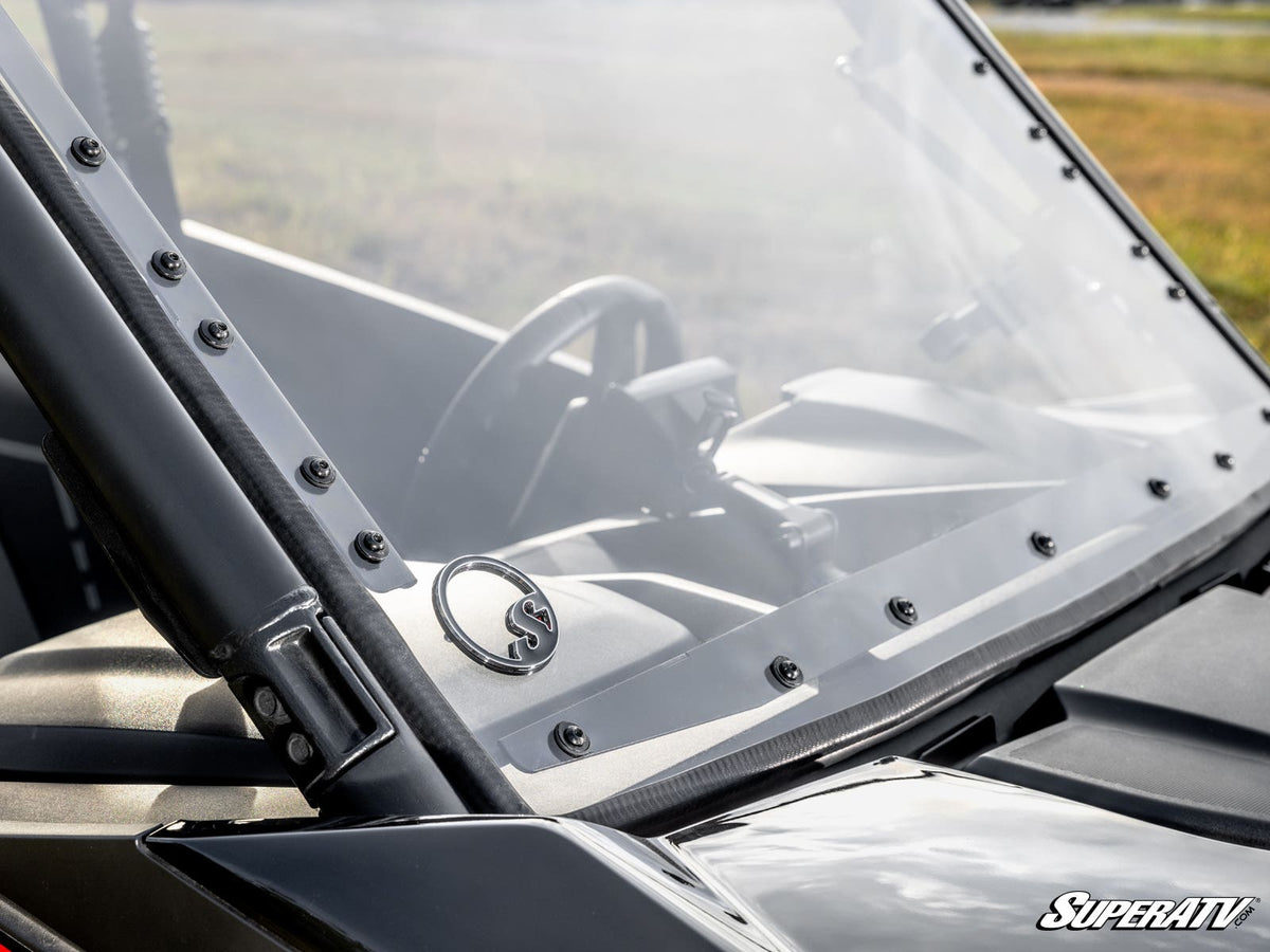 Photo of SuperATV CFMOTO ZForce 950 Sport Scratch-Resistant Flip Windshield by SuperATV - Premium Windshields for UTVs / Side by Sides