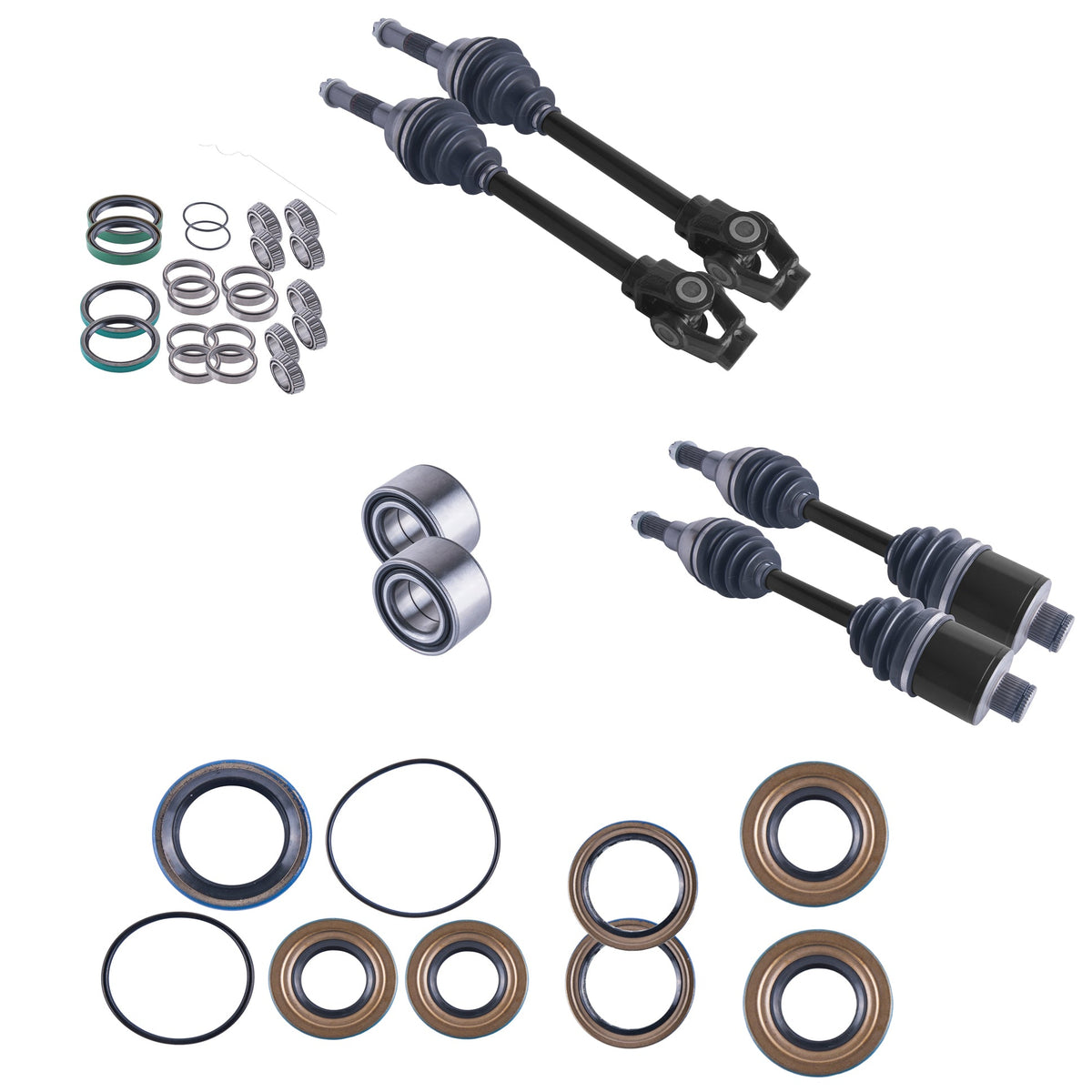 Polaris Sportsman 335 400 500 Worker Front & Rear CV Axles Wheel Bearings Differential Seals Bundle - product view 1