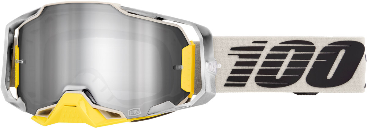 100% Armega Goggles - Viggo Mirror Silver Flash Lens