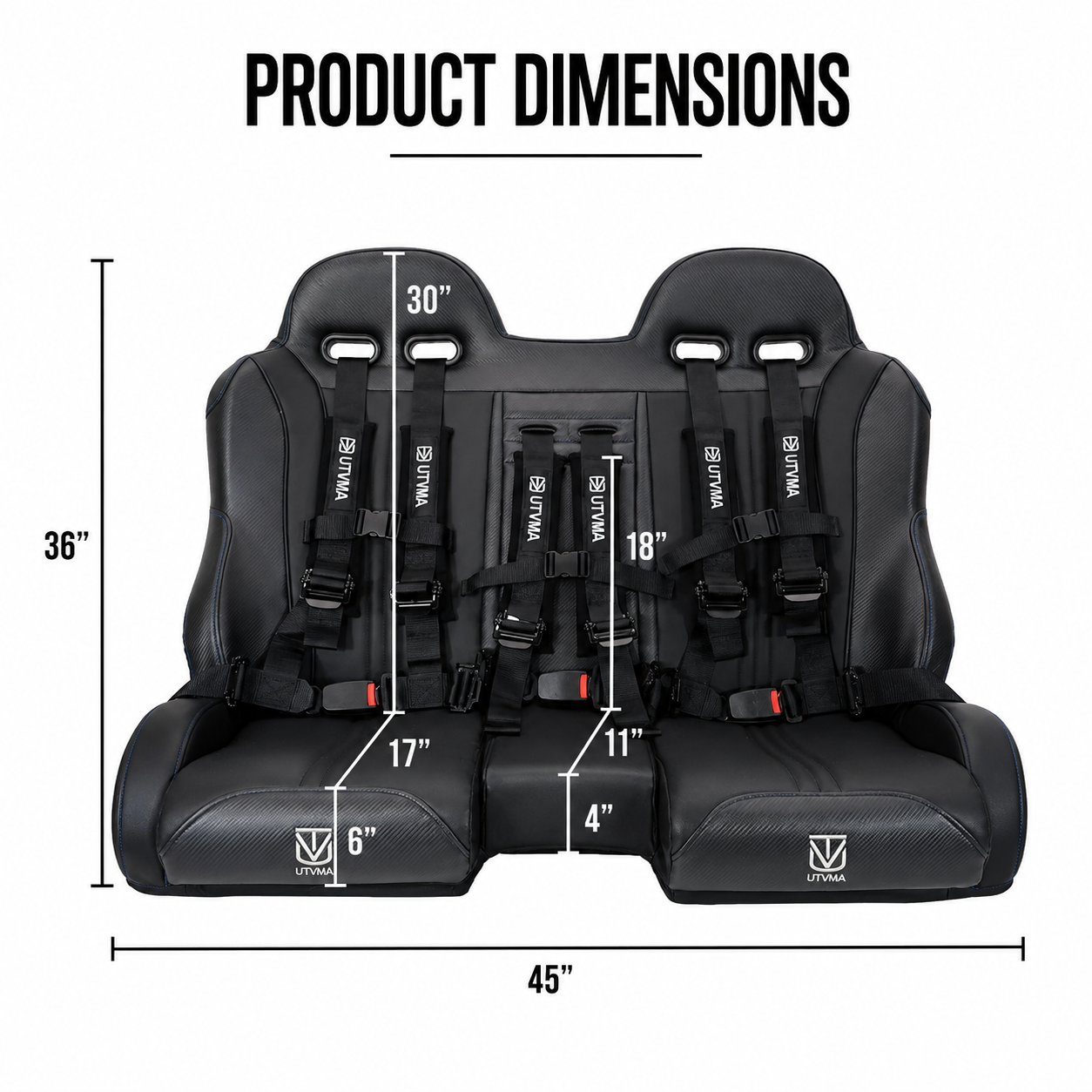 RZR 900 Rear Bench Seat & Front Bucket Seat Set (2015-2024)