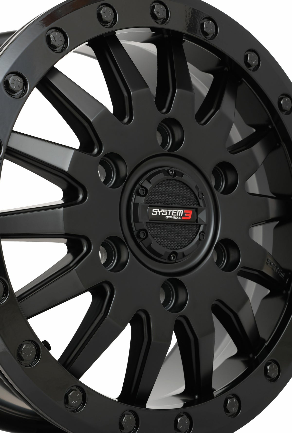 Photo of SYSTEM 3 SB8 WHEEL 15X7 6+1 (+68MM) 6/5.5 MATTE BLACK by SYSTEM 3 - Premium Wheels for UTVs / Side by Sides