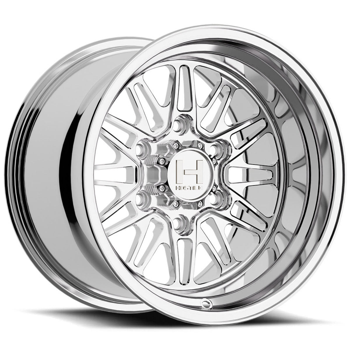 Hostile HF26 Gecko 6 Lug UTV Wheel - Polished