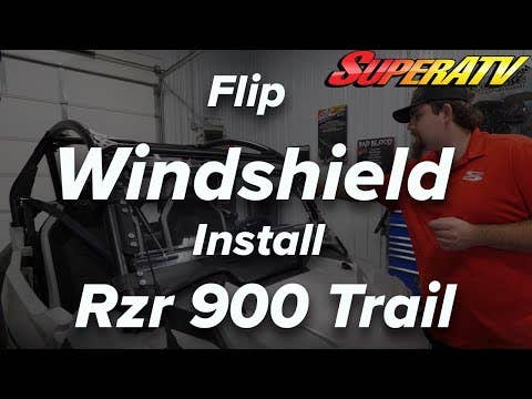 Photo of SuperATV Polaris RZR Trail 900 Scratch-Resistant Flip Windshield by SuperATV - Premium Windshields for UTVs / Side by Sides