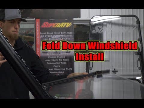 Photo of SuperATV Polaris General Scratch Resistant Flip Down Windshield by SuperATV - Premium Windshields for UTVs / Side by Sides
