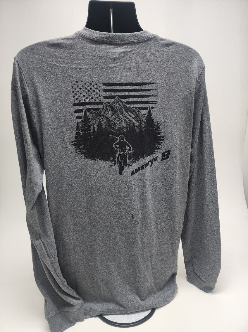 Gray Long Sleeve Mountain Shirt