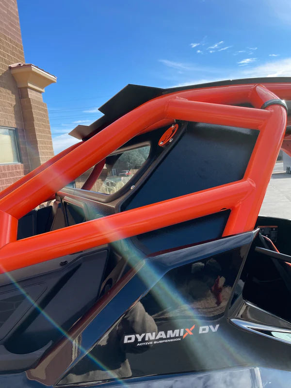 Photo of Polaris RZR Pro R Rear Windshield for Rockford Fosgate System (2022+) by Dirt Warrior Accessories - Premium Windshields for UTVs / Side by Sides