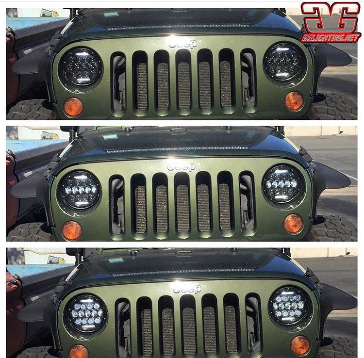 Photo of Round Plug & Play Headlight Replacement by GGLighting - Premium Light Pods for UTVs / Side by Sides