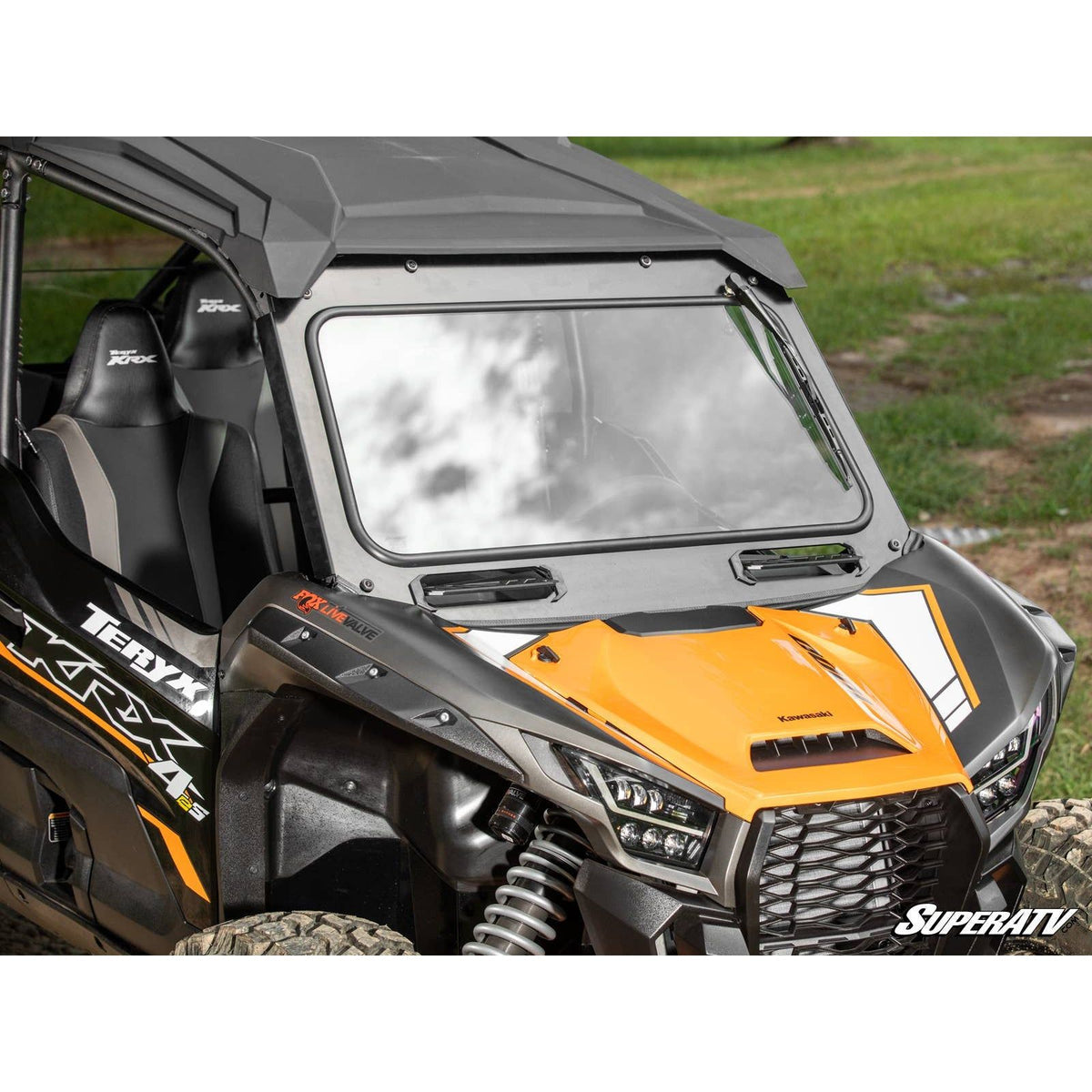 Photo of Kawasaki KRX Glass Windshield by SuperATV - Premium Windshields for UTVs / Side by Sides