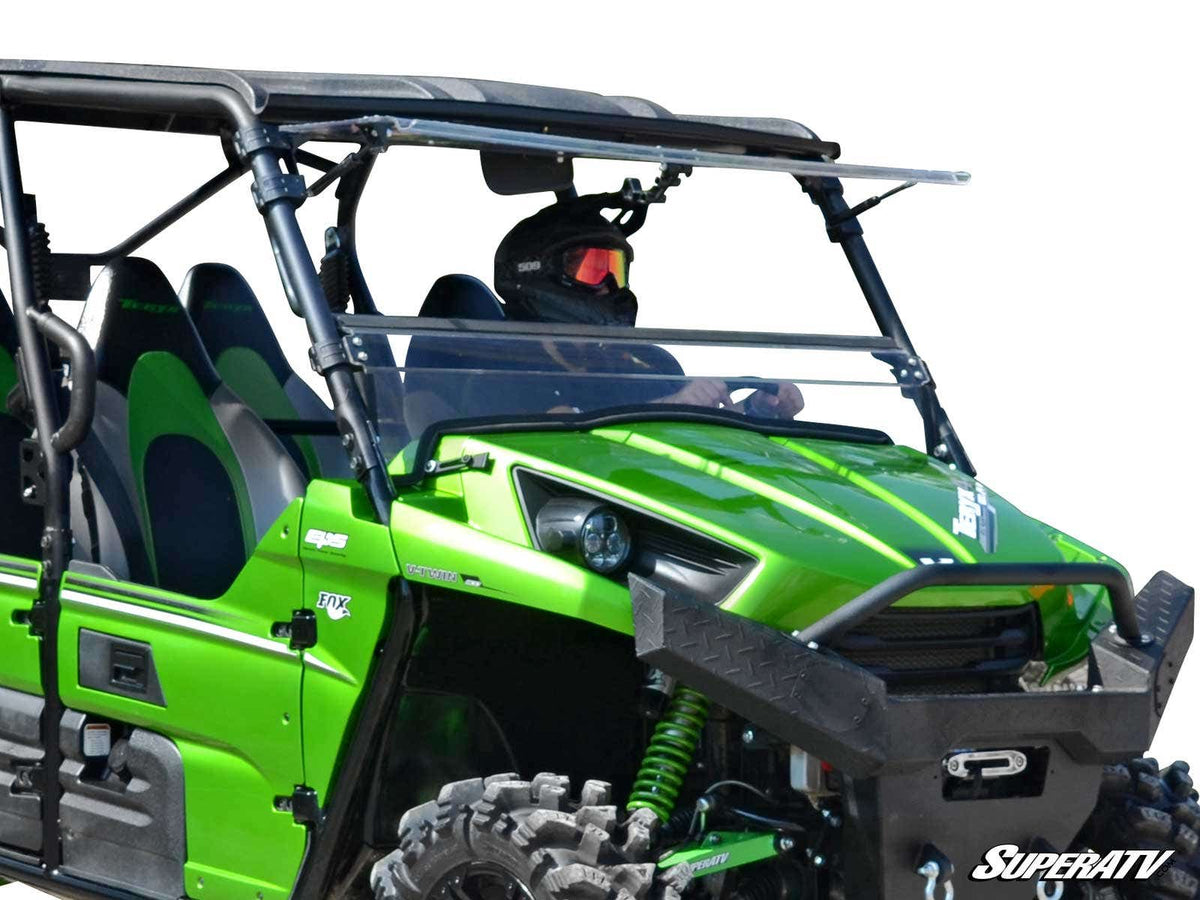 Photo of SuperATV Kawasaki Teryx 750/800 Scratch Resistant Flip Windshield by SuperATV - Premium Windshields for UTVs / Side by Sides
