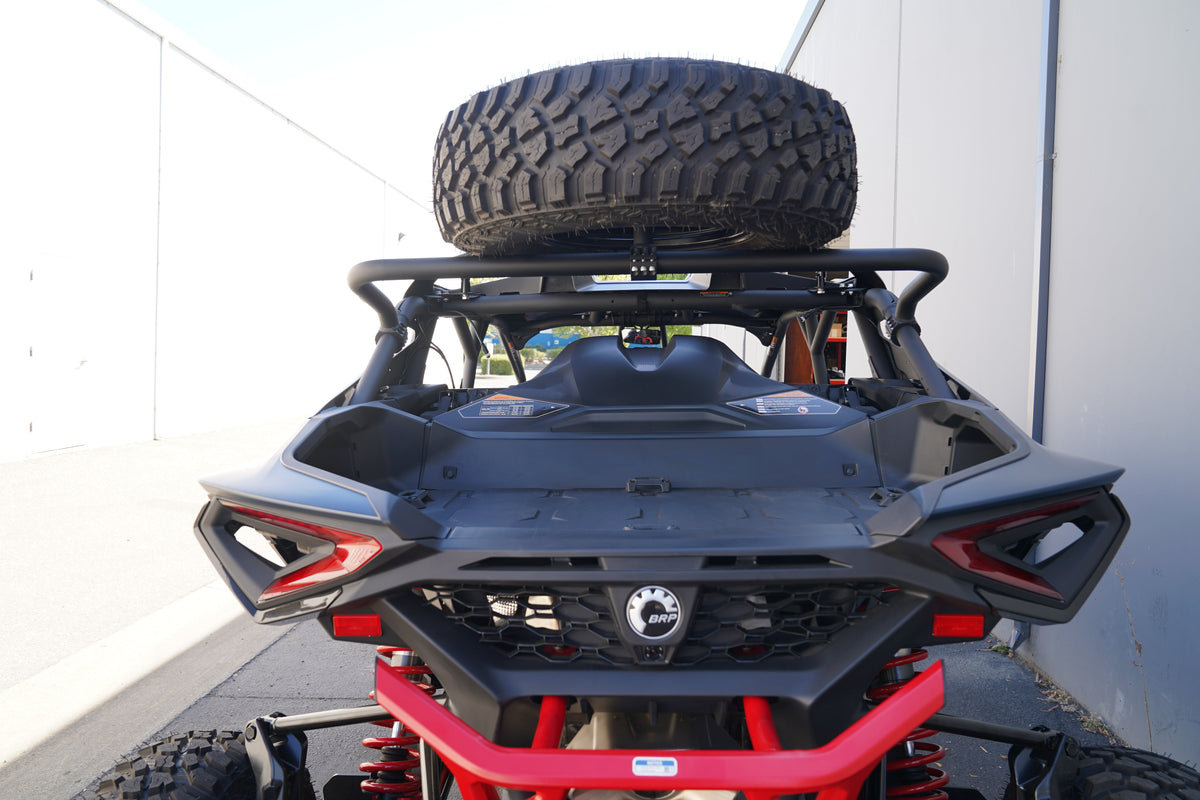 Photo of Can-Am Maverick R Max Mid-Height Dual Clamp Spare Tire Mount by Factory UTV - Premium Spare Tire Mounts for UTVs / Side by Sides