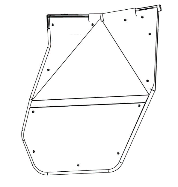 Photo of 2444.7276.2 Alloy Door Skin (LEFT) by Rival Powersports USA - Premium for UTVs / Side by Sides