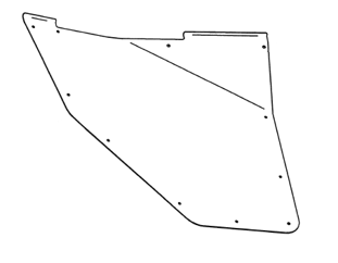 Photo of 2444.7455.1 Alloy Door Skin (LEFT) by Rival Powersports USA - Premium for UTVs / Side by Sides
