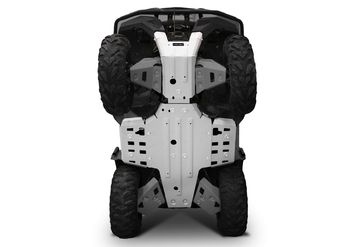 Photo of Yamaha Grizzly 700 Alloy Central Skid Plate by Rival Powersports USA - Premium Central Skid Plate Alloy for UTVs / Side by Sides