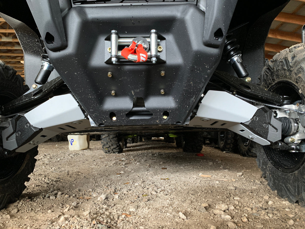 Photo of Can-Am Defender HD5 / HD7 / HD8 / HD9 / HD10 Curved Alloy Front A Arm Guards by Rival Powersports USA - Premium Alloy Front A Arm Guards for UTVs / Side by Sides