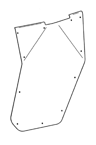 Photo of 2444.7475.1 Alloy Door Skin (LEFT) by Rival Powersports USA - Premium for UTVs / Side by Sides