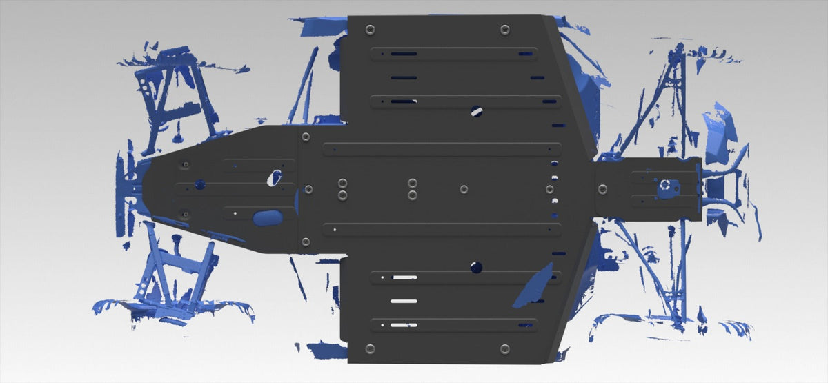 Photo of Polaris General 1000 Alloy Central Skid Plate by Rival Powersports USA - Premium Central Skid Plate Alloy for UTVs / Side by Sides