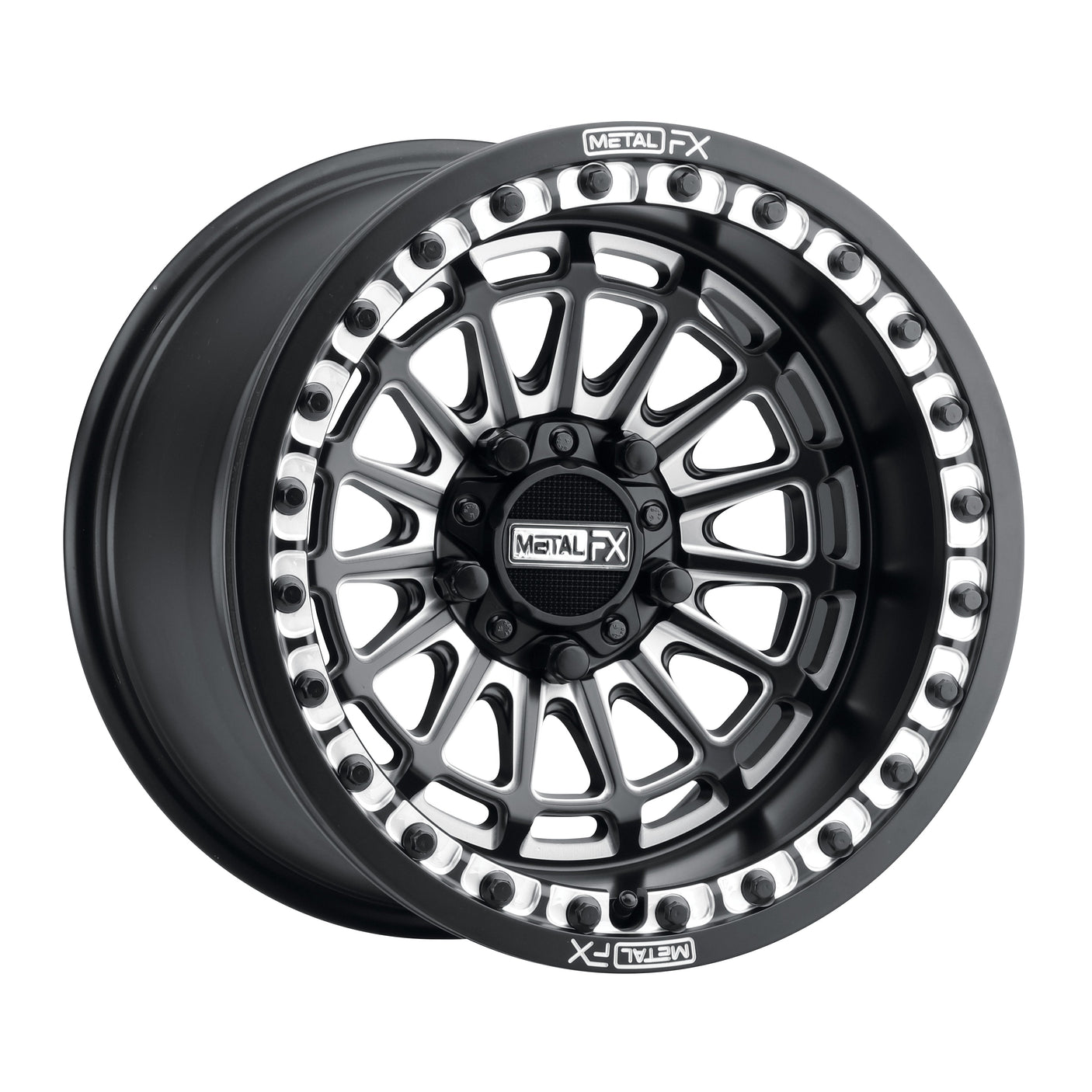 Delta R Beadlock Wheel - Satin Black Contrast Cut (14")