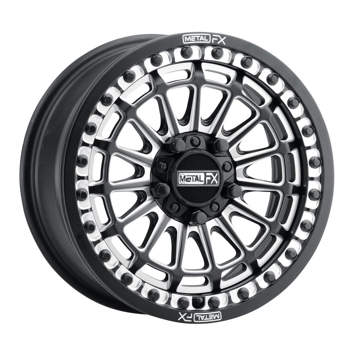 Delta R Beadlock Wheel - Satin Black Contrast Cut (14")
