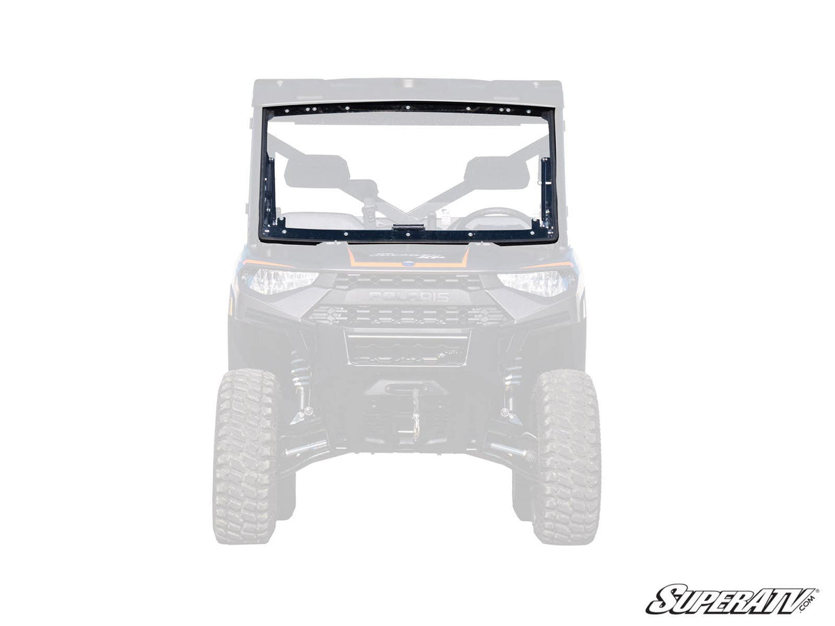 Photo of SuperATV Polaris Ranger XP Kinetic Scratch-Resistant Flip Windshield by SuperATV - Premium Windshields for UTVs / Side by Sides