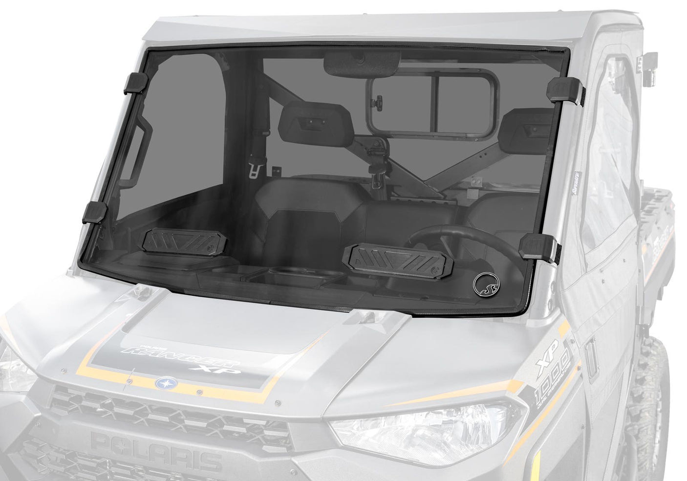 Polaris Ranger XP 900 Vented Full Windshield—Dark Tint Scratch-Resistant