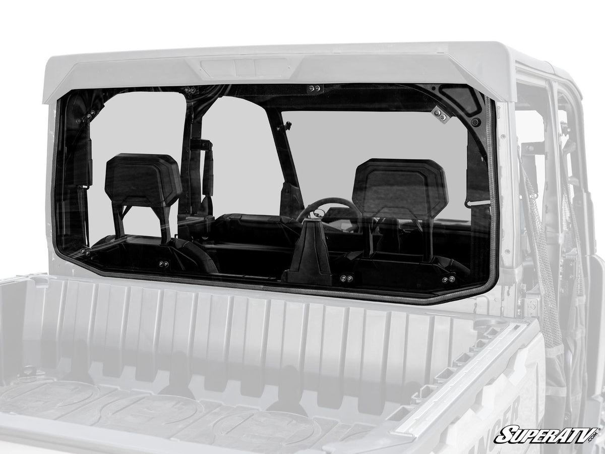 Photo of SuperATV Polaris Ranger XD 1500 Scratch-Resistant Rear Windshield by SuperATV - Premium Windshields for UTVs / Side by Sides