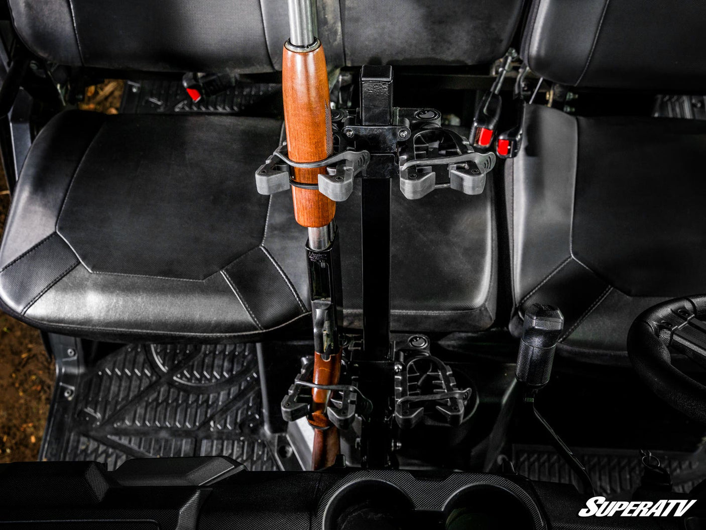 Photo of SuperATV Polaris Ranger XP 1000 Floor-Mounted Gun Holder by SuperATV - Premium Storage for UTVs / Side by Sides