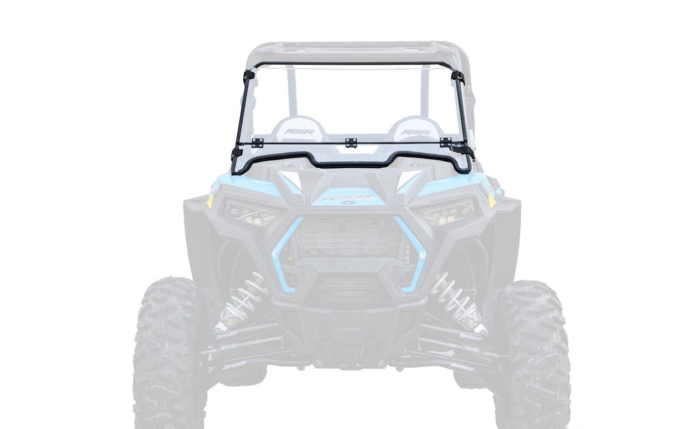 Polaris RZR XP 1000 Fold Down Windshield - Clear; Scratch Resistant - 2019-2021