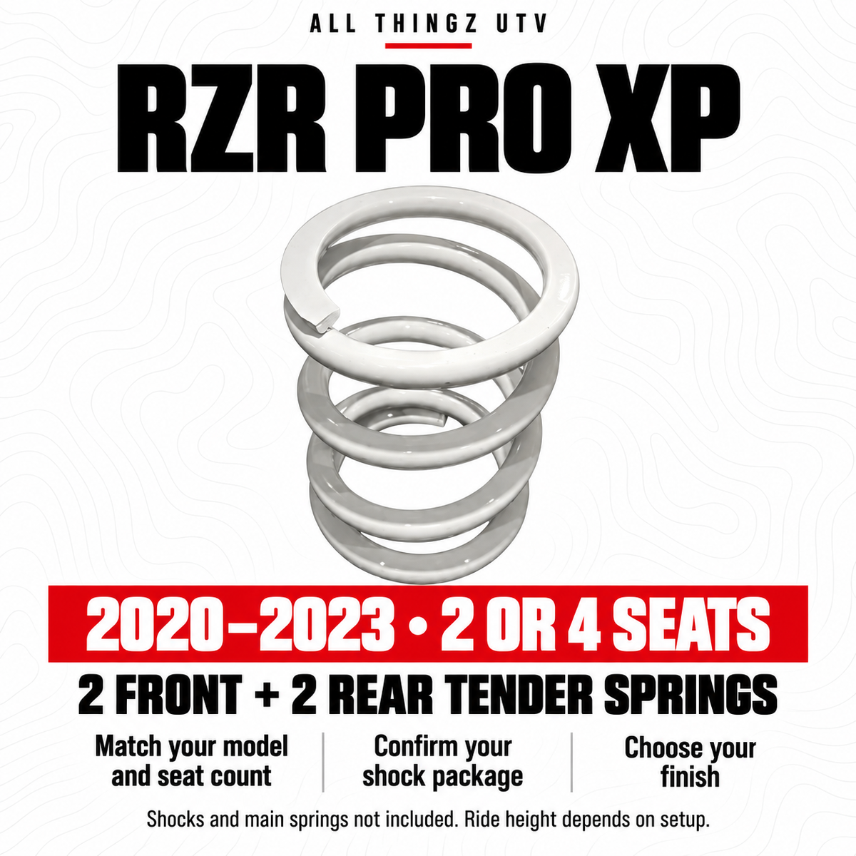 Polaris RZR Pro XP Tender Spring Kit — fitment and product selection details