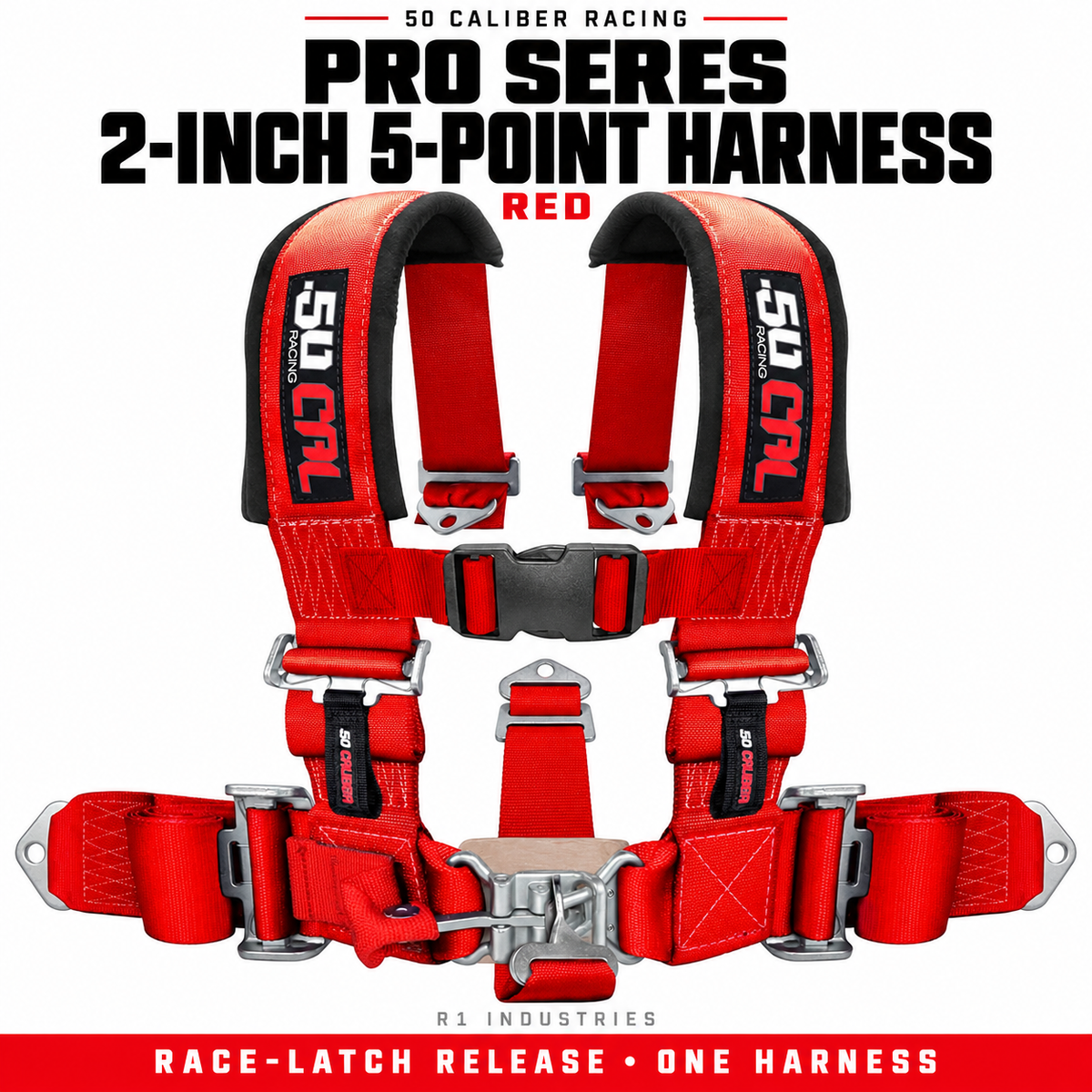 RED Pro Series 2-inch 5-point race-latch harness — standalone color image