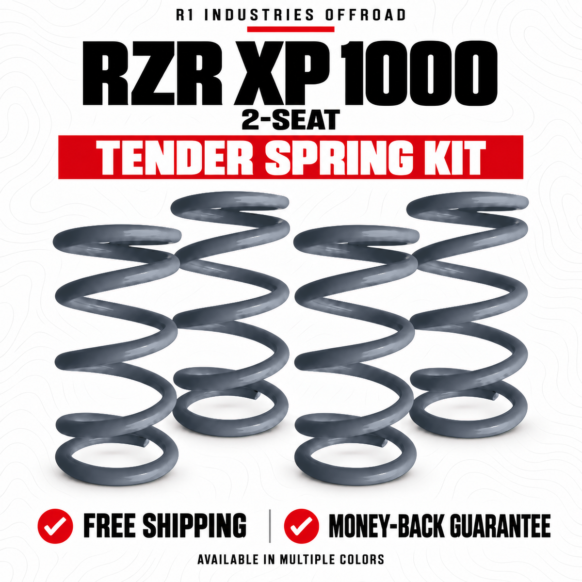 Polaris RZR XP 1000 2-Seat Tender Spring Kit in Ghost Grey (Light Clay Grey)(Non-Metallic)
