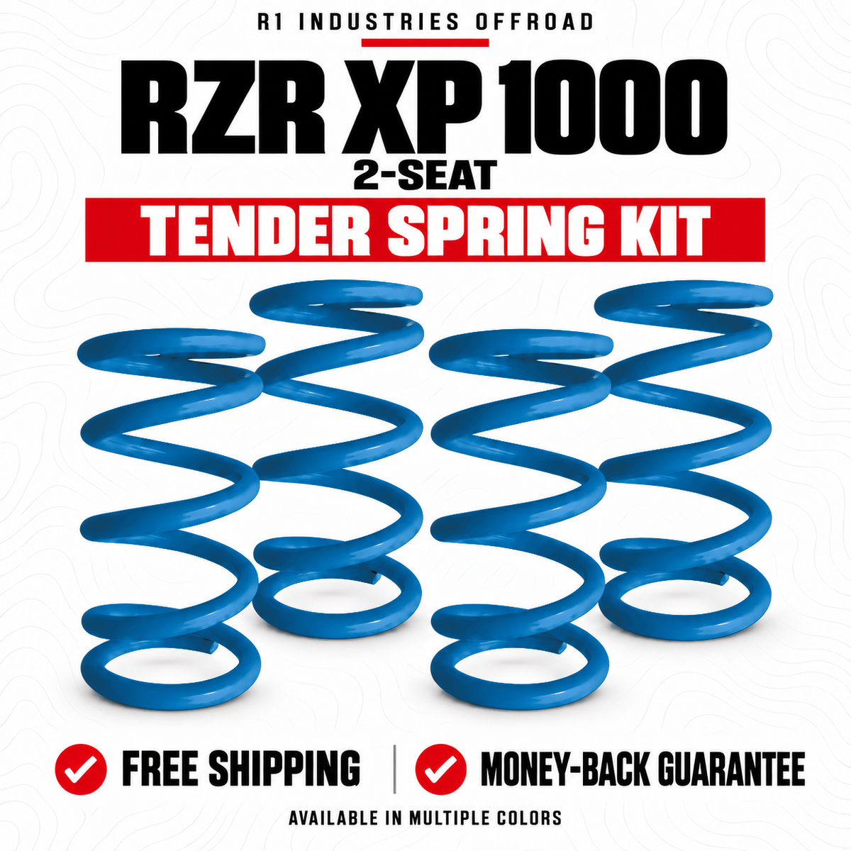Polaris RZR XP 1000 2-Seat Tender Spring Kit in Sky Blue