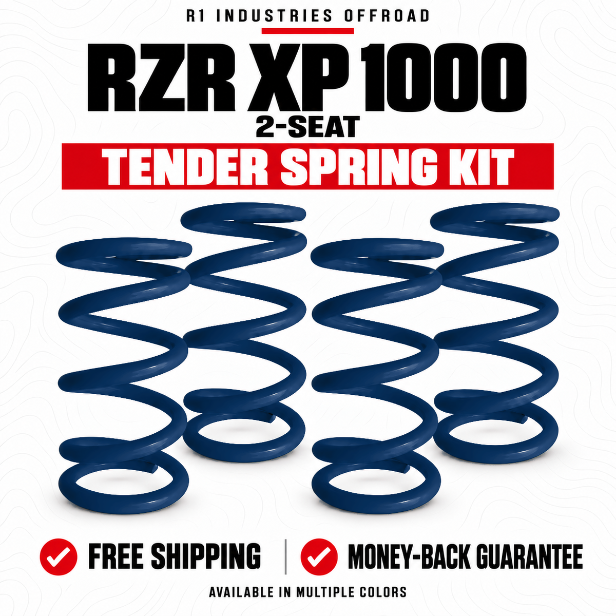 Polaris RZR XP 1000 2-Seat Tender Spring Kit in Velocity Blue