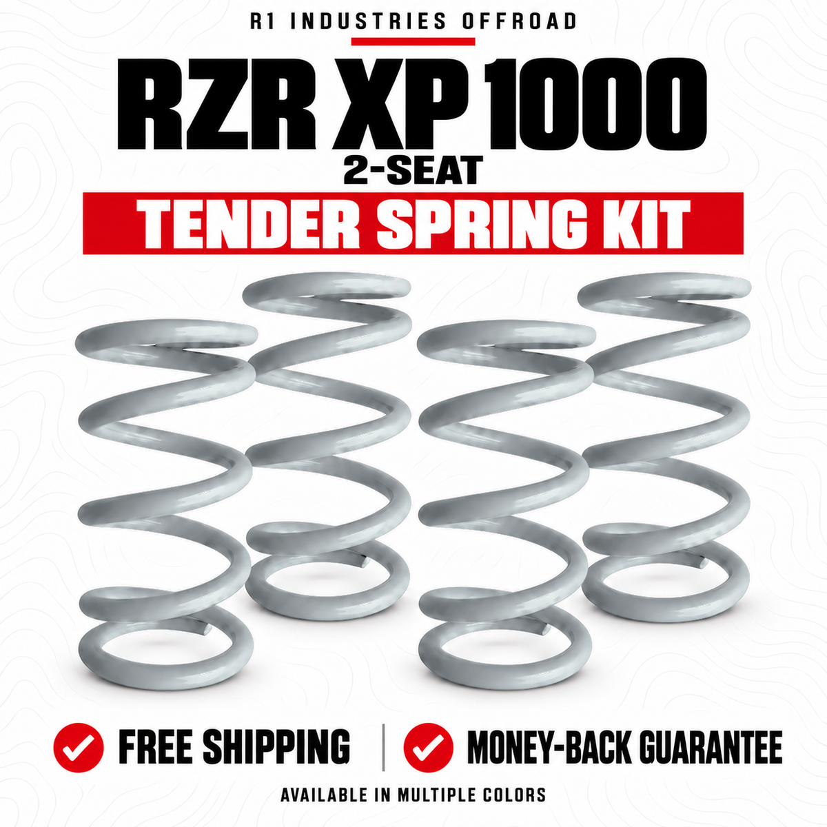 Polaris RZR XP 1000 2-Seat Tender Spring Kit in White