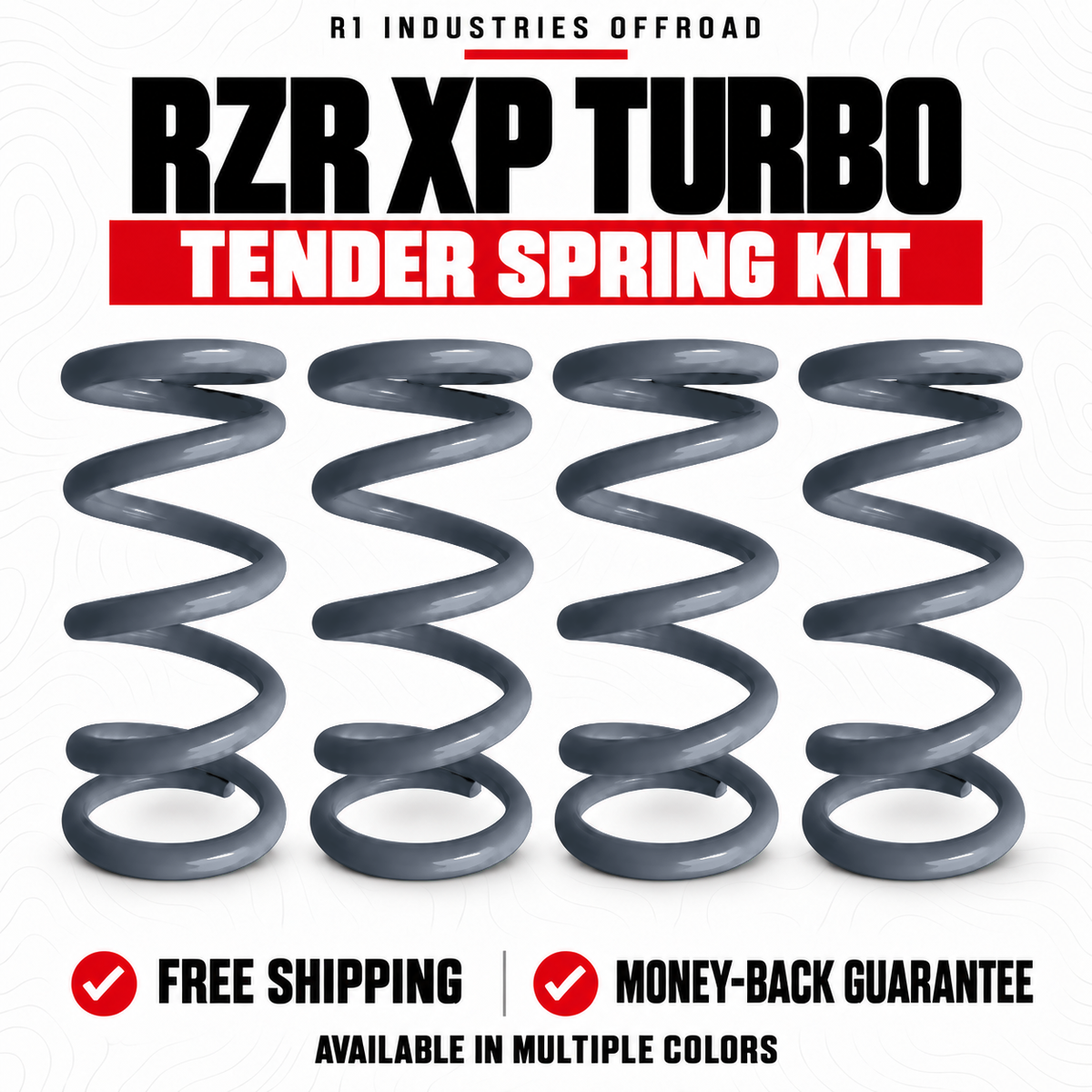 Polaris RZR XP Turbo Tender Spring Kit in Ghost Grey (Light Clay Grey)(Non-Metallic)