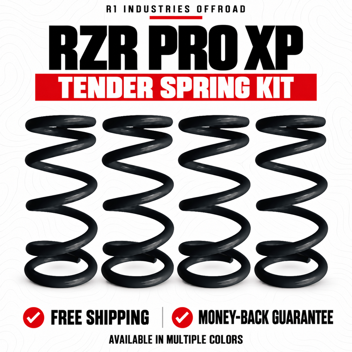 Polaris RZR Pro XP Tender Spring Kit in Black