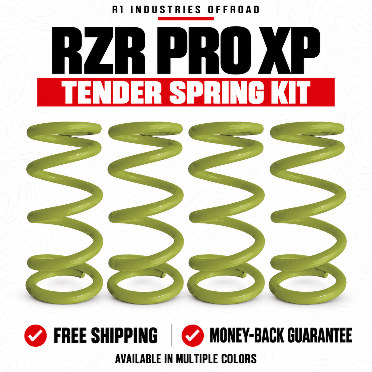 Polaris RZR Pro XP Tender Spring Kit in Lifted Lime