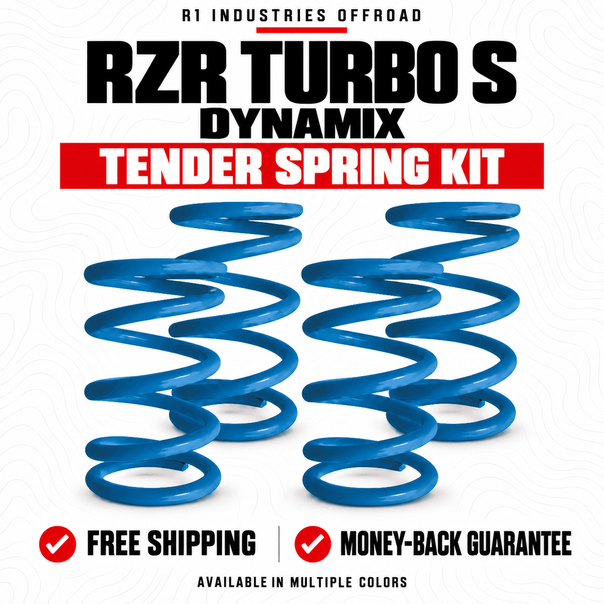 Polaris RZR Turbo S Dynamix Tender Spring Kit in Sky Blue