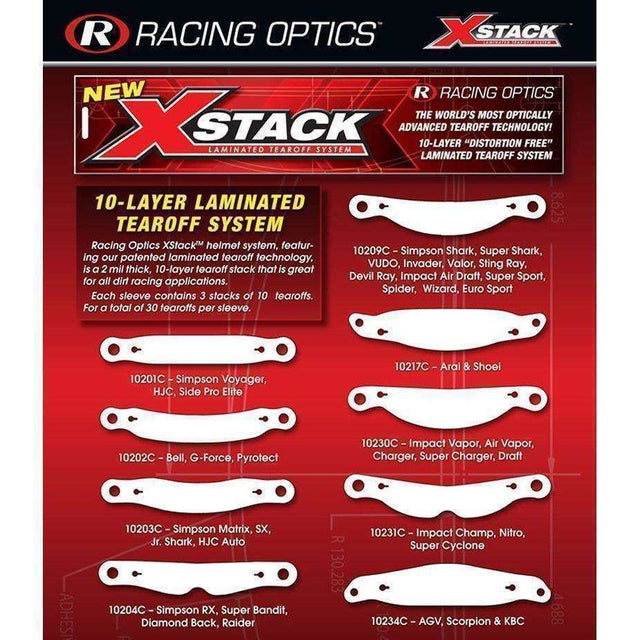 Photo of Rugged Radios XStack Tear Offs for Pyrotect, Bell Vortex, M4, K-1, BR-1 - 10205C by Rugged Radios - Premium for UTVs / Side by Sides