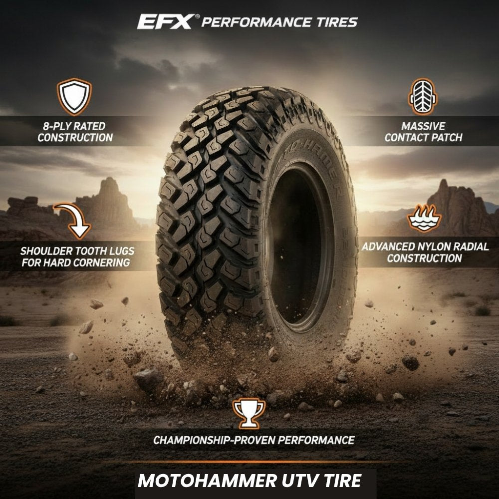 EFX Hammer UTV Tire — Hard Pack | 8-Ply Radial | 23x9.5-12/14