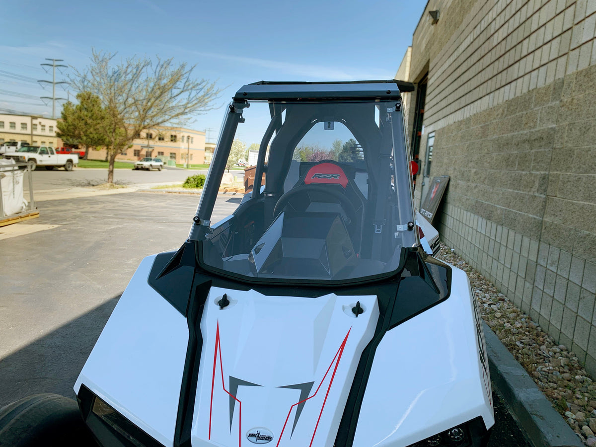 Photo of Polaris RS1 Hard Coated Full Windshield, Billet Clamps, Polycarbonate by UTVZILLA - Premium for UTVs / Side by Sides
