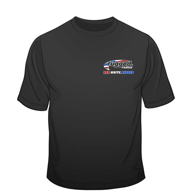 Photo of Rugged Radios AMERICAN FLAG T-Shirt - Black by Rugged Radios - Premium for UTVs / Side by Sides