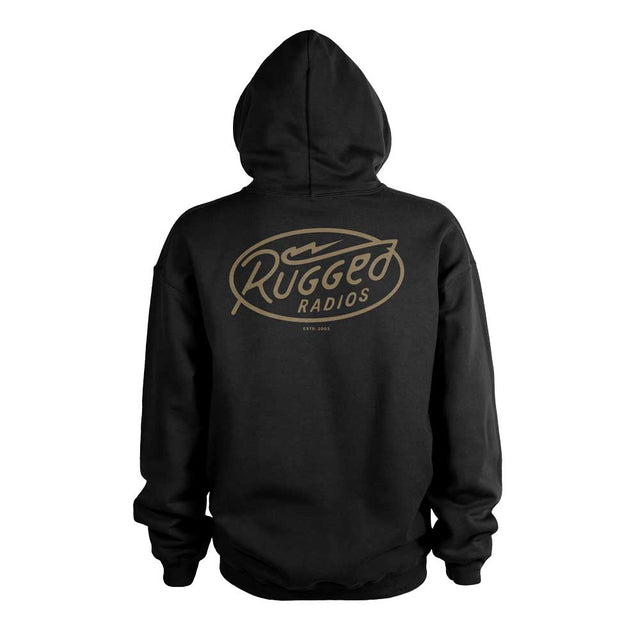 Photo of Rugged Radios BOLT Pullover Hoodie - Black by Rugged Radios - Premium for UTVs / Side by Sides