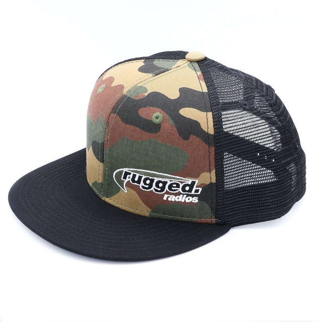 Photo of Rugged Radios Flat Bill Snapback Hat - Camo and Black by Rugged Radios - Premium for UTVs / Side by Sides