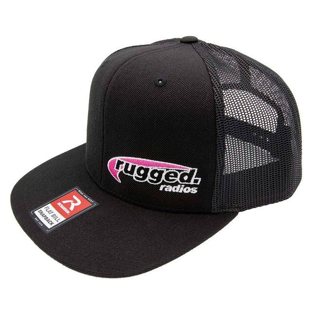 Photo of Rugged Radios PINK Flat Bill Snapback Hat - Black by Rugged Radios - Premium for UTVs / Side by Sides
