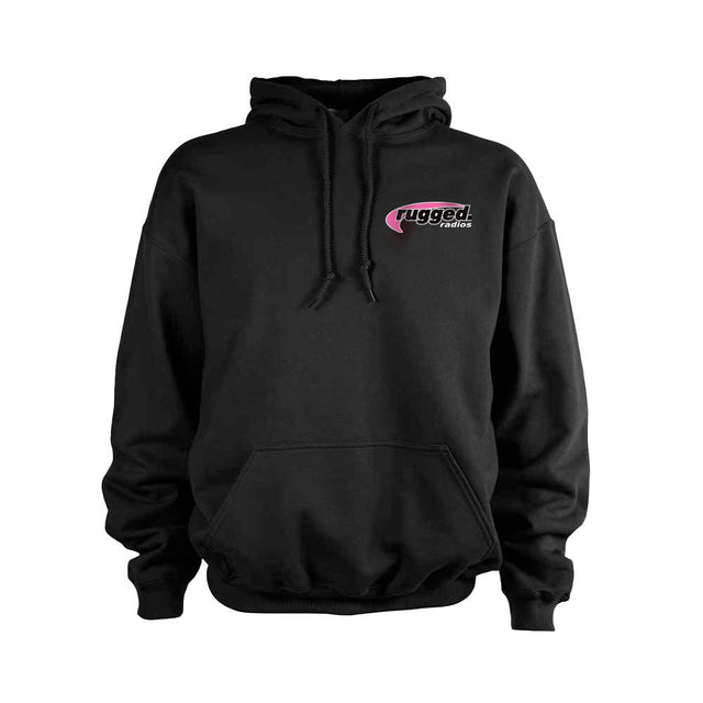 Photo of Rugged Radios PINK Pullover Hoodie - Black by Rugged Radios - Premium for UTVs / Side by Sides