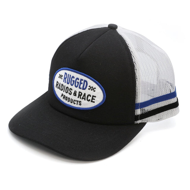 Photo of Rugged Radios Striped Snapback Hat - Black and White by Rugged Radios - Premium for UTVs / Side by Sides